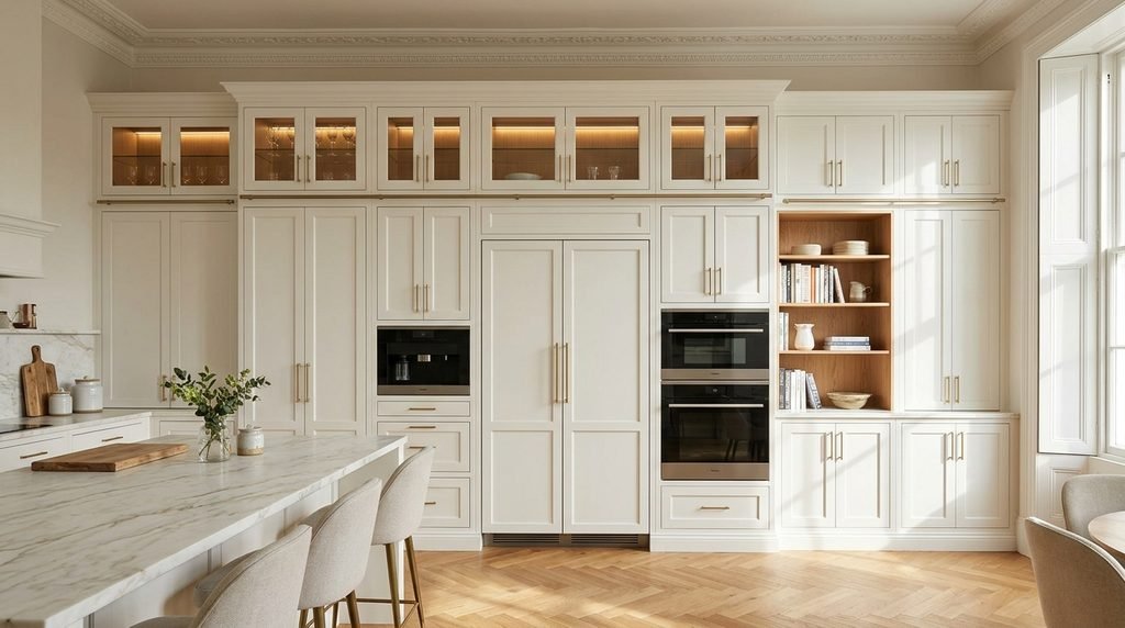 25 Kitchen Design Ideas to Create a Stylish and Functional Space in 2026 12 Floor-to-ceiling kitchen cabinets for maximum storage