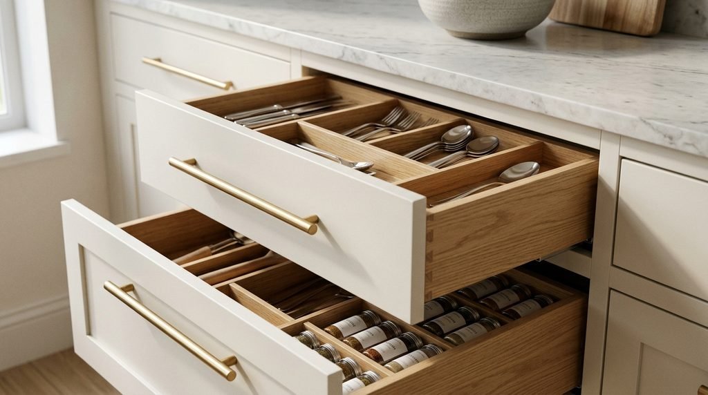 25 Kitchen Design Ideas to Create a Stylish and Functional Space in 2026 11 Premium kitchen cabinets with soft-close drawers.