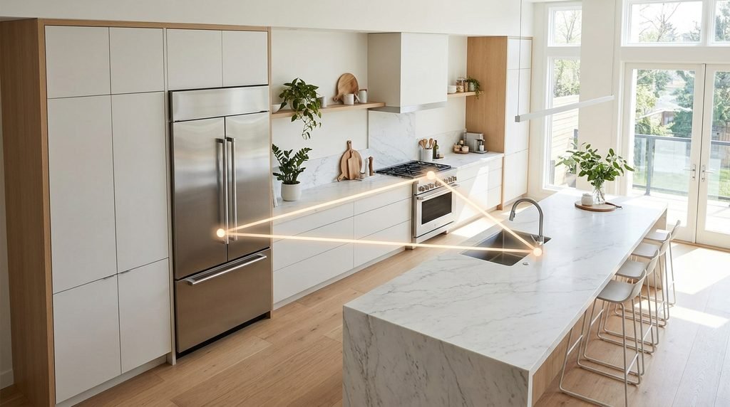 25 Kitchen Design Ideas to Create a Stylish and Functional Space in 2026 40 Efficient kitchen work triangle design