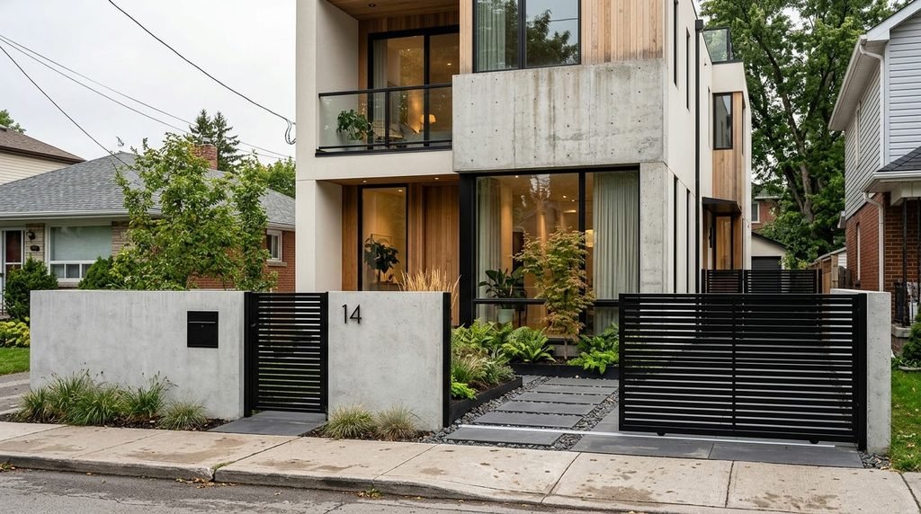 25 Modern Gate Design Ideas to Enhance Your Home's Entrance in 2026 30 Modern gate design for a small home.