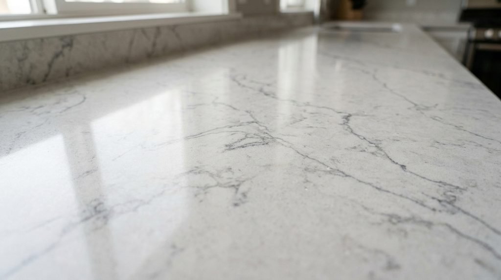 25 Kitchen Design Ideas to Create a Stylish and Functional Space in 2026 44 Durable quartz countertop in a modern kitchen.