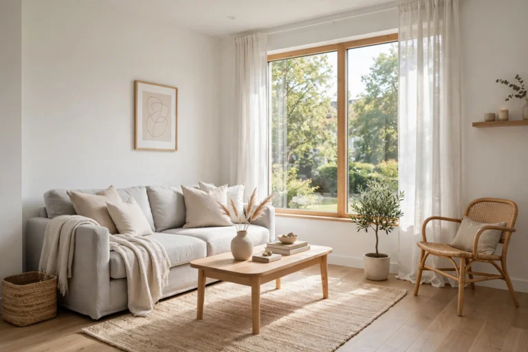 bright modern small living room