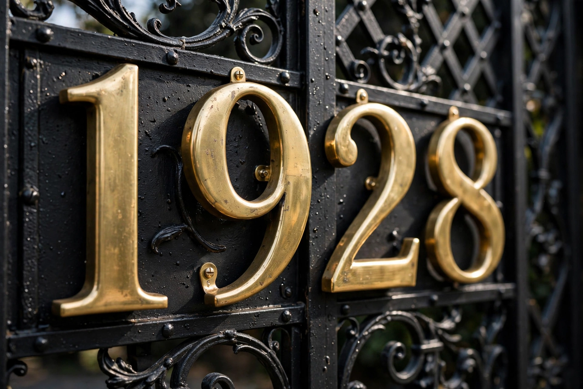 Luxury Black Gate Design: 25 Striking Ideas for a Bold Entrance 13 Black gate with elegant house numbers
