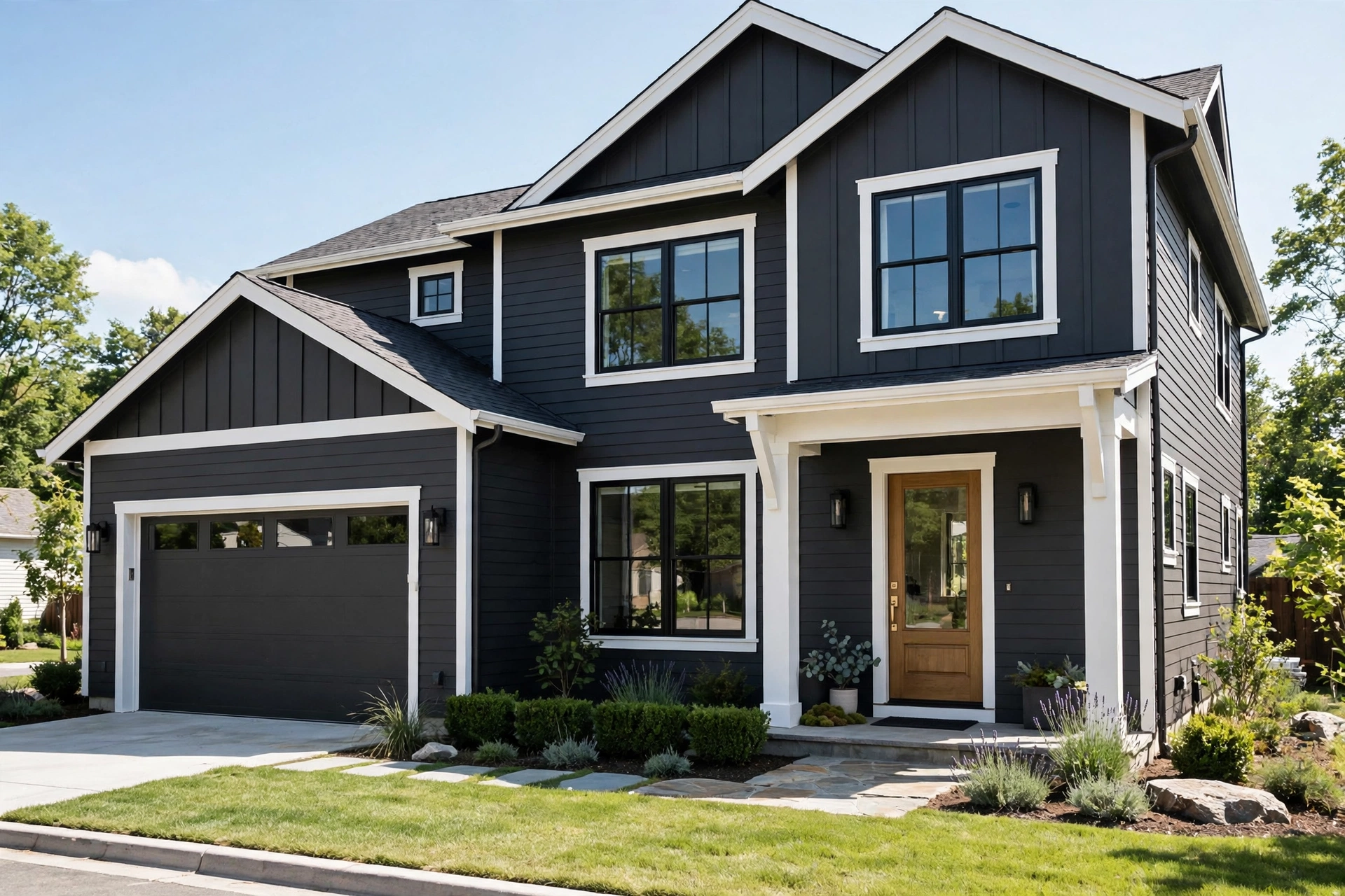 House exterior with fresh modern paint color