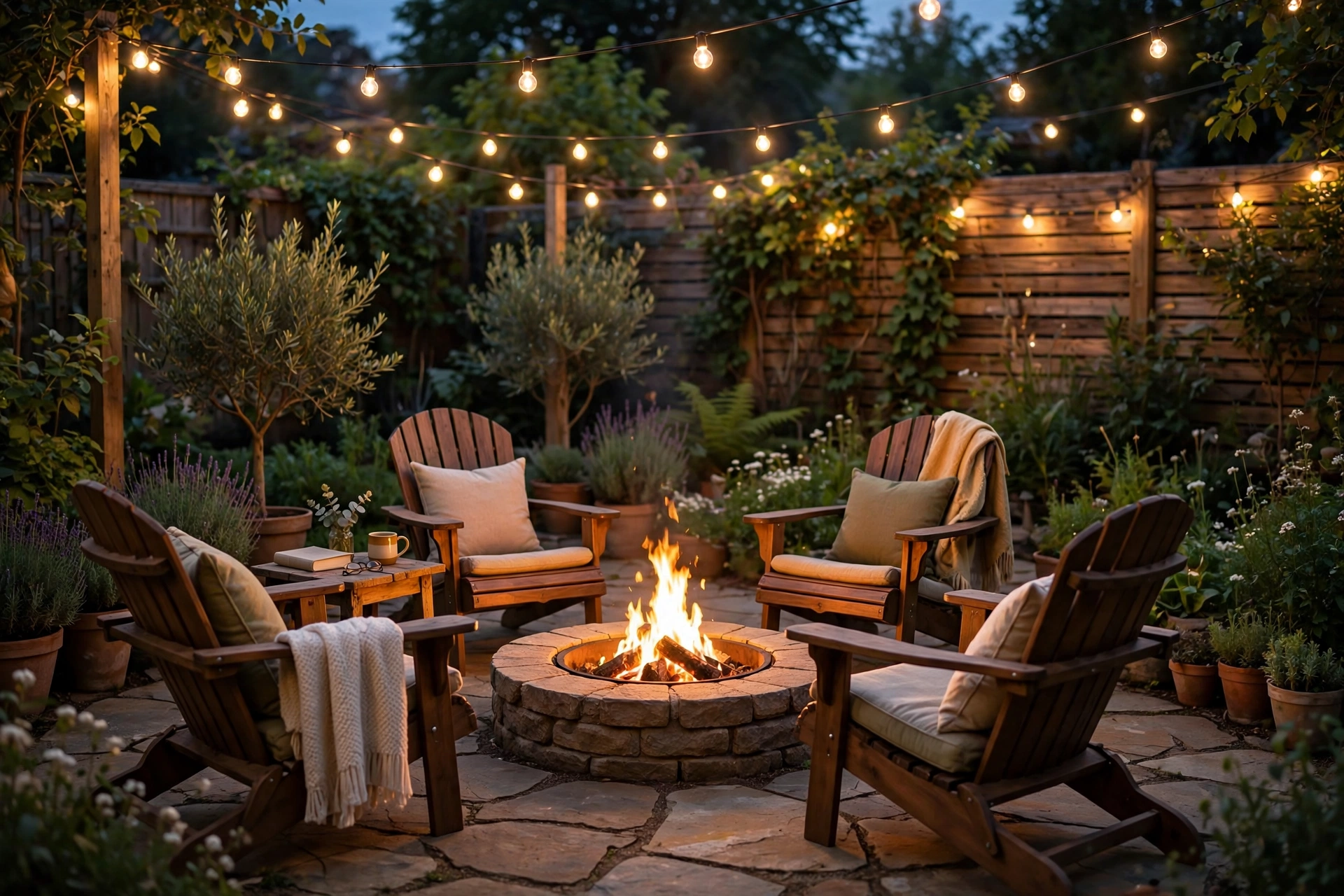 Backyard Garden Ideas: 25 Ways to Transform Your Outdoor Space 4 Backyard fire pit seating corner