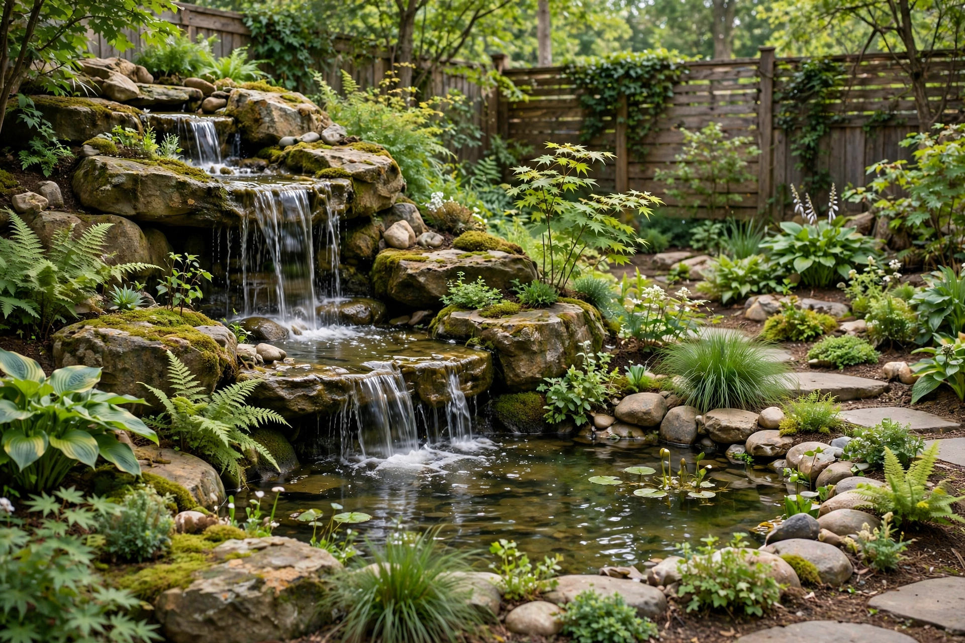 Backyard Garden Ideas: 25 Ways to Transform Your Outdoor Space 10 Backyard garden water feature with pond