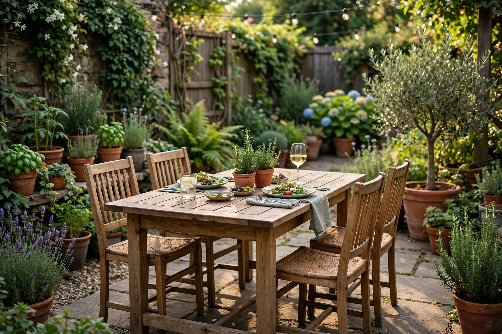 Backyard Garden Ideas: 25 Ways to Transform Your Outdoor Space 14 Backyard garden outdoor dining set on patio