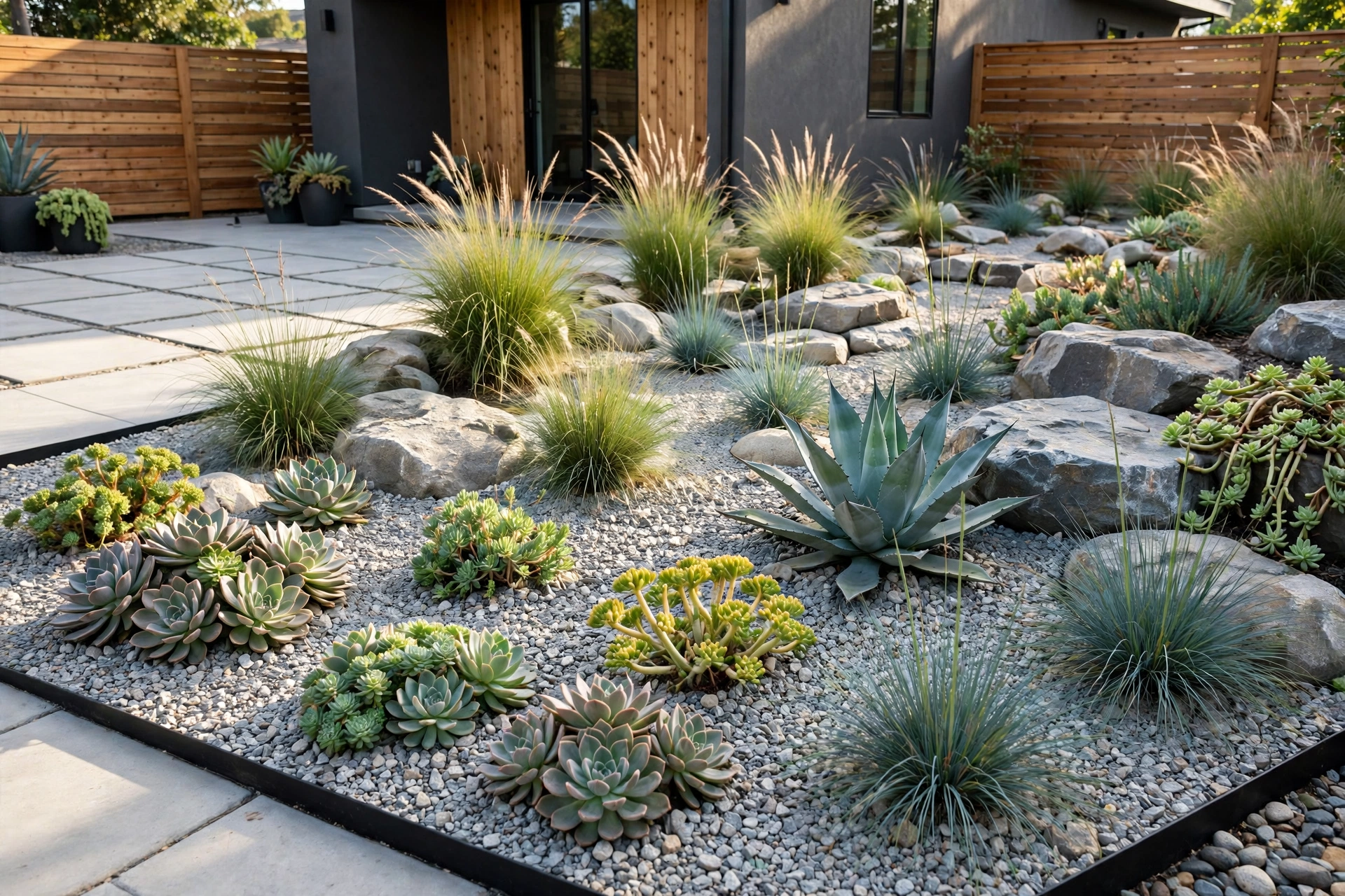 Backyard Garden Ideas: 25 Ways to Transform Your Outdoor Space 15 Backyard rock garden with gravel and succulents