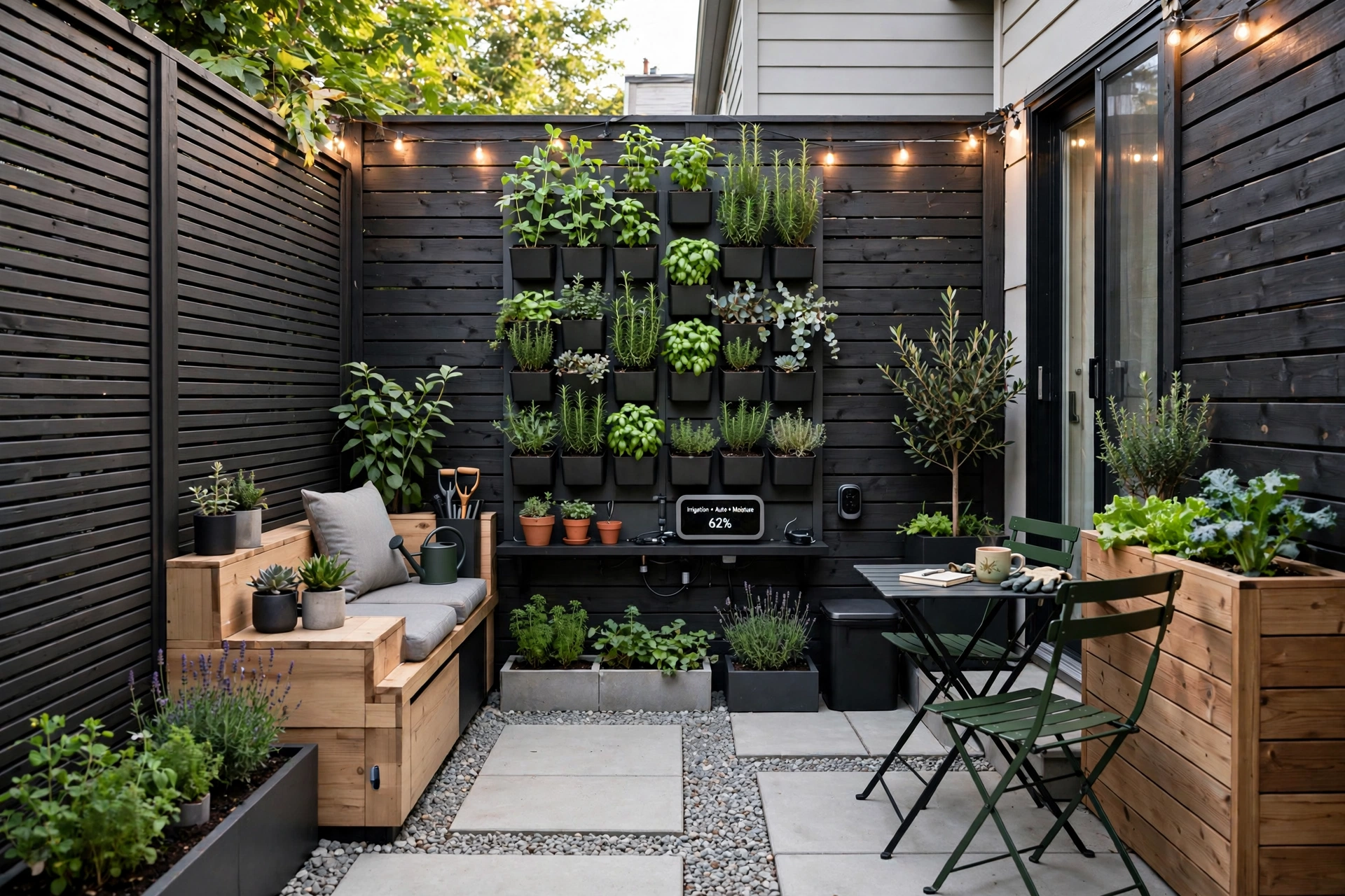 Backyard Garden Ideas: 25 Ways to Transform Your Outdoor Space 27 Modern small backyard garden with compact layout