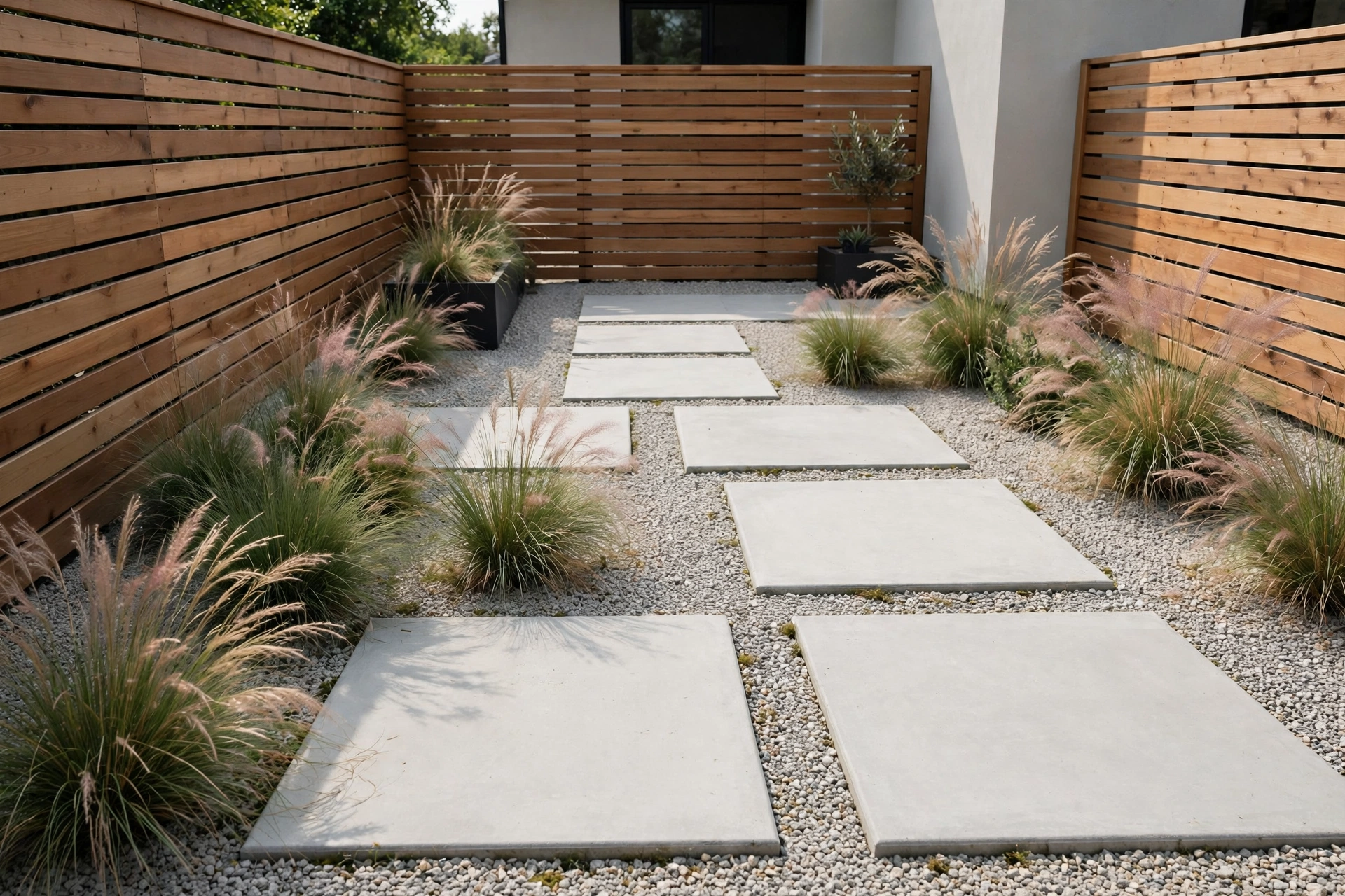 Modern Backyard Small Garden Ideas: 25 Smart Ways to Maximize a Tiny Yard 4 Minimalist pavers and gravel in small garden