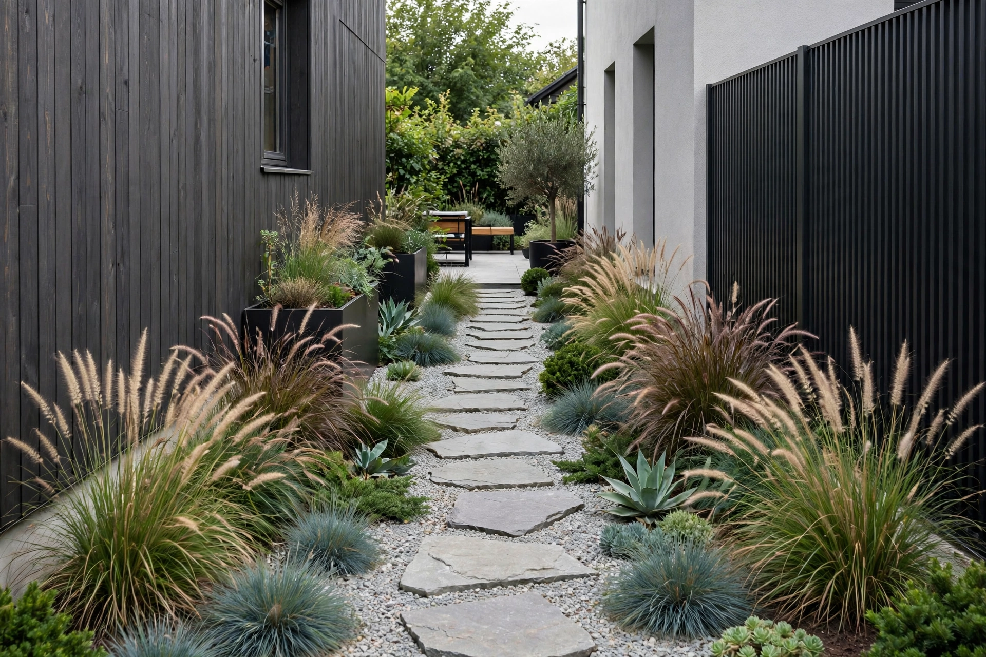 Modern Backyard Small Garden Ideas: 25 Smart Ways to Maximize a Tiny Yard 20 Narrow side yard garden path