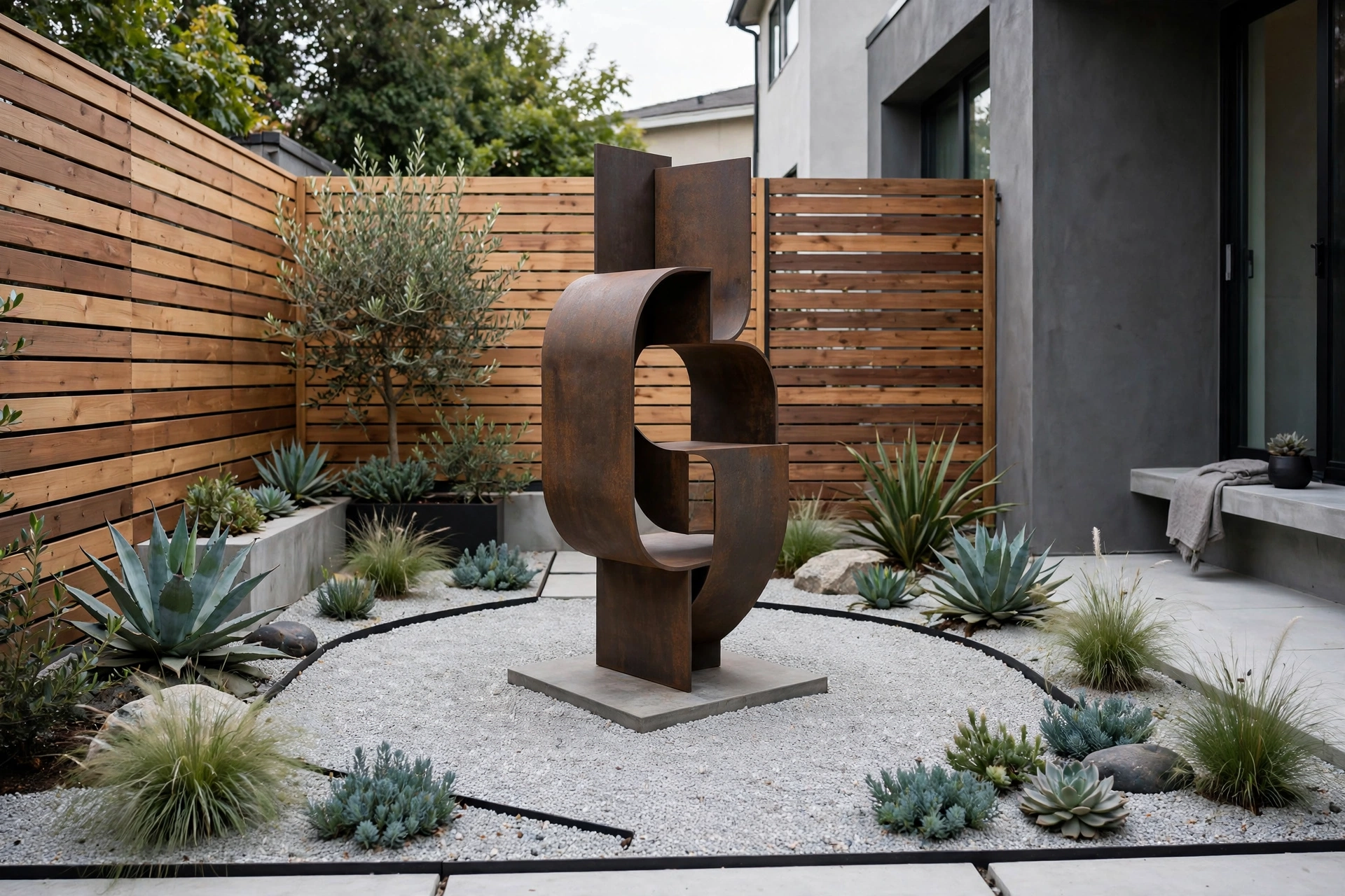 Modern Backyard Small Garden Ideas: 25 Smart Ways to Maximize a Tiny Yard 27 Contemporary garden sculpture in small backyard