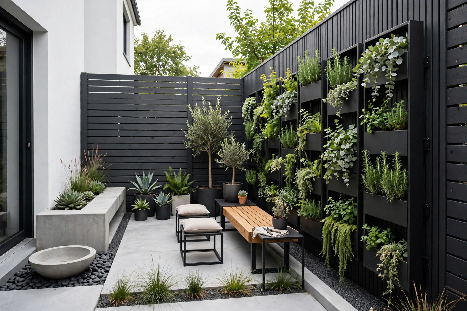 Modern Backyard Small Garden Ideas: 25 Smart Ways to Maximize a Tiny Yard 2 Modern small backyard garden with minimalist design