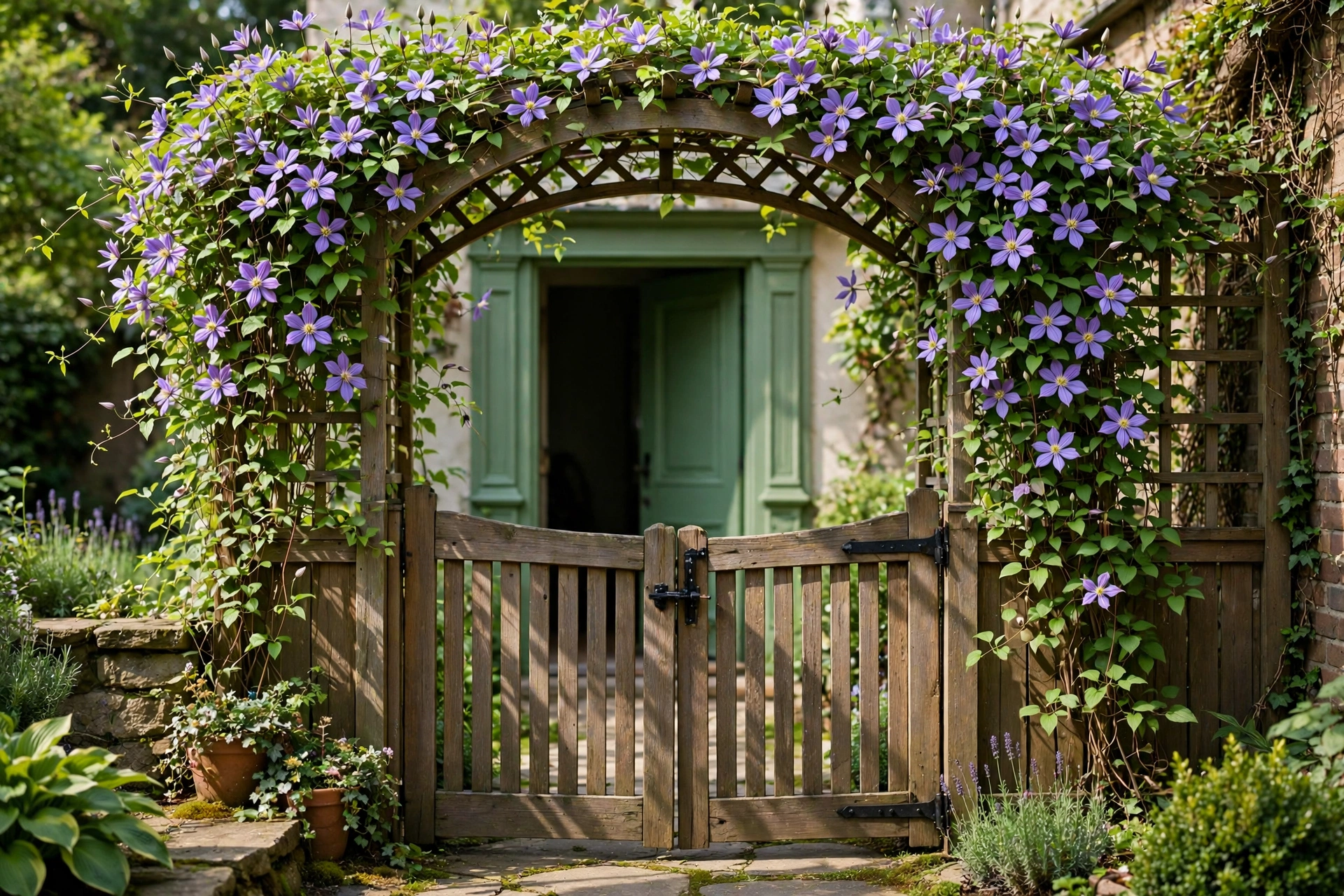 Durable metal front yard gate