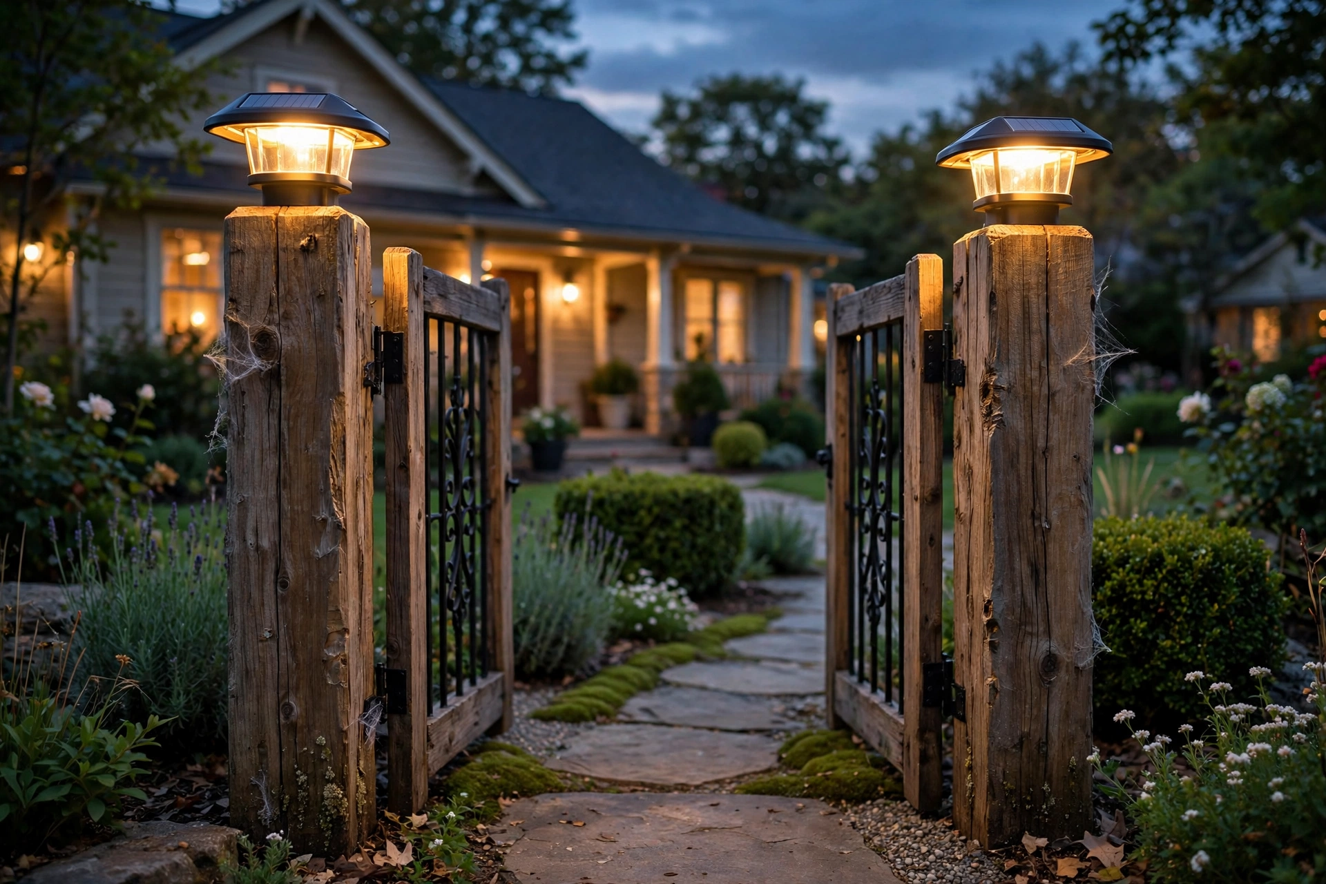 Low-maintenance composite front yard gate