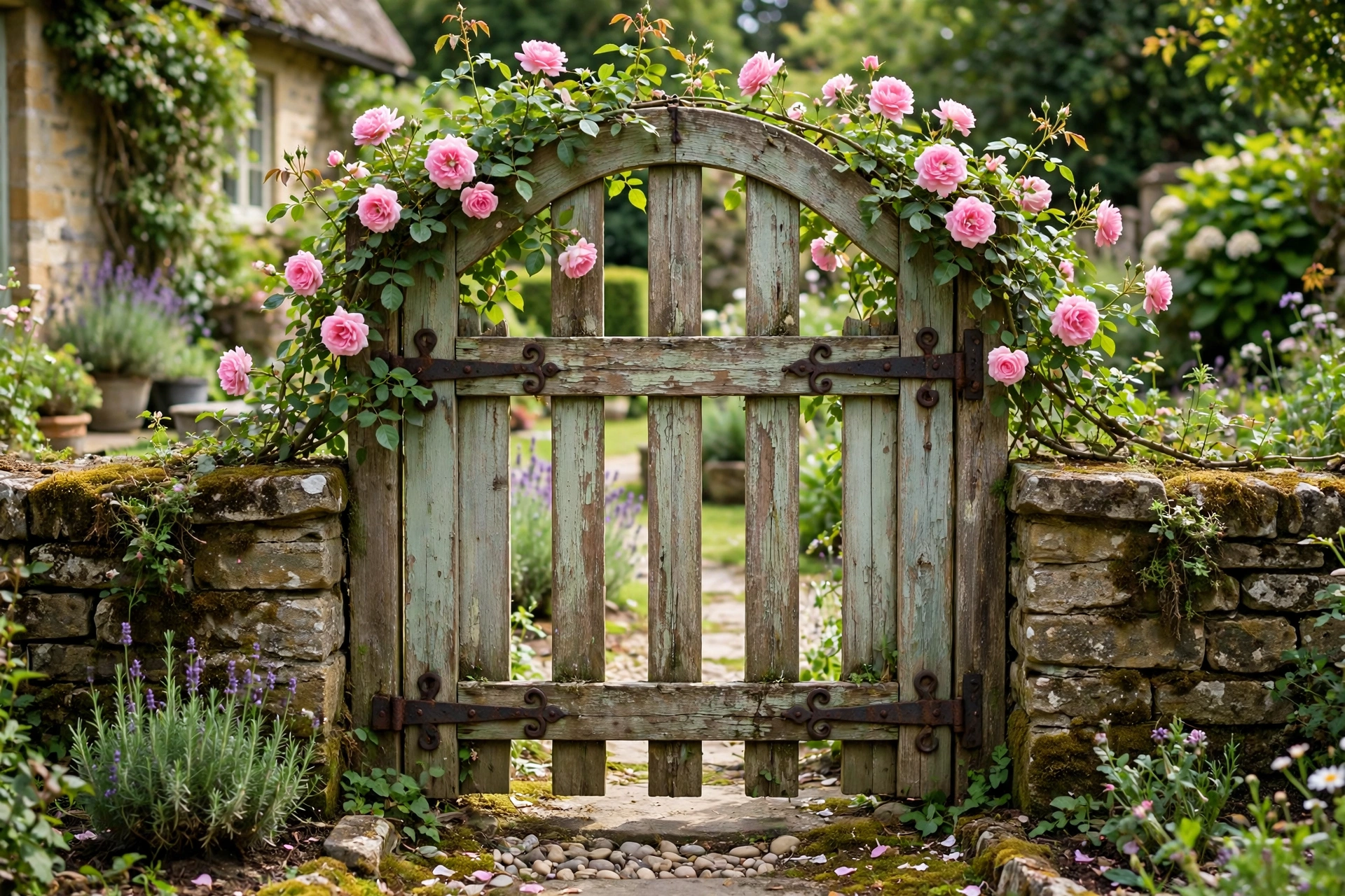 Small pergola over front yard gate