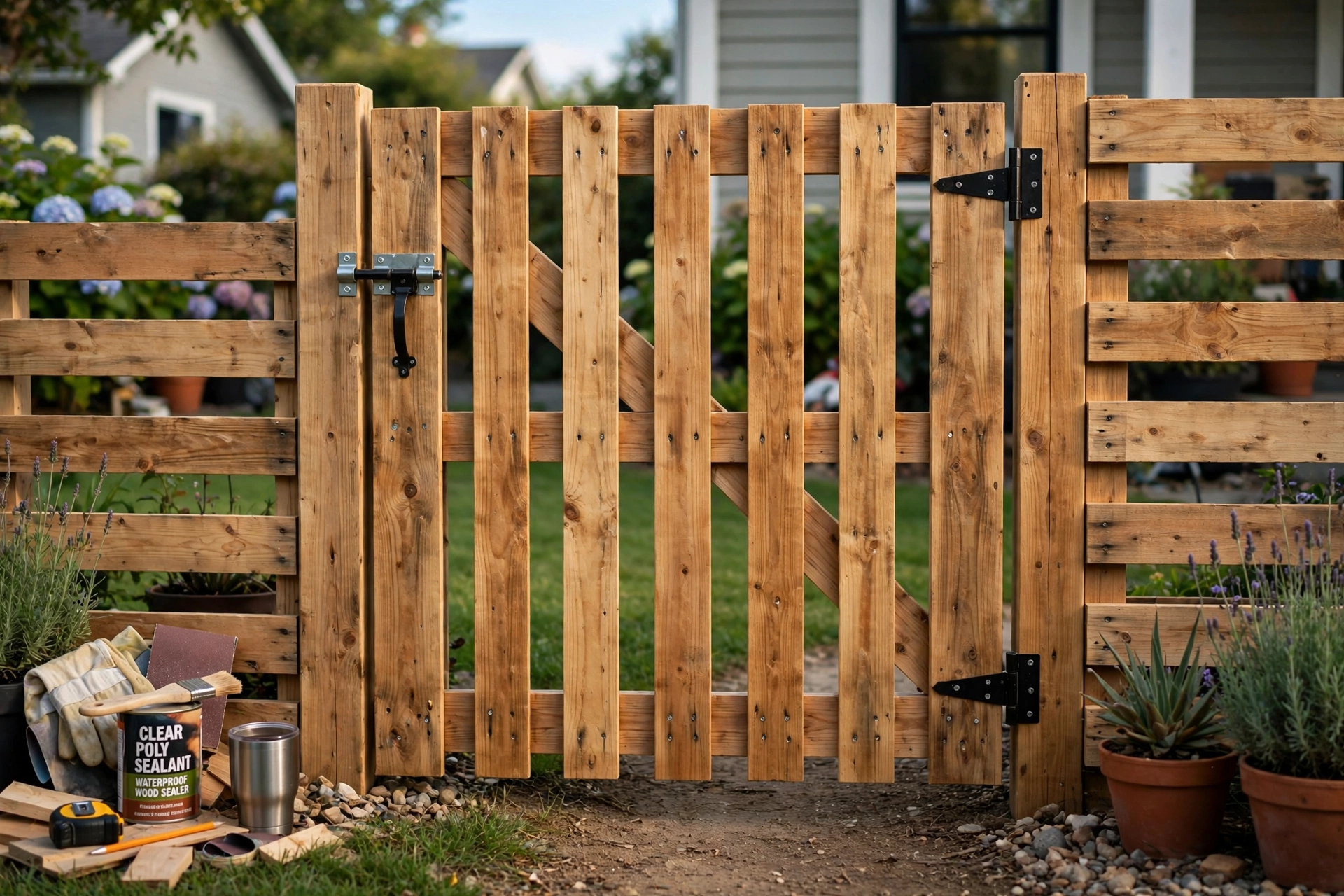 Winter-proofed front yard gate hinges